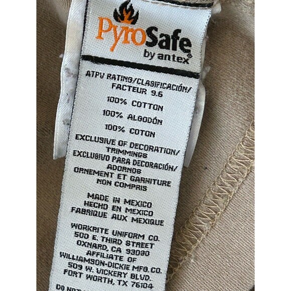 Walls FR Mens Long Sleeve Crew Neck Henley T-Shirt BeigePocket Pyro Safe Size XL - Picture 8 of 10